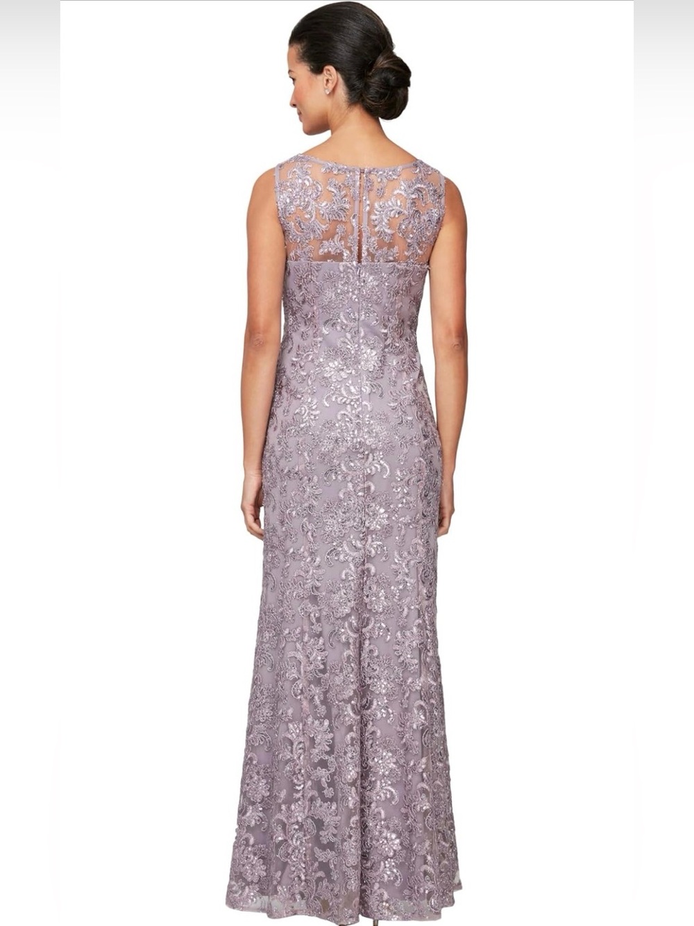 NWT Alex Evenings Women's Long Sleeveless Mother of the Bride Dress with Shawl - Picture 2 of 10